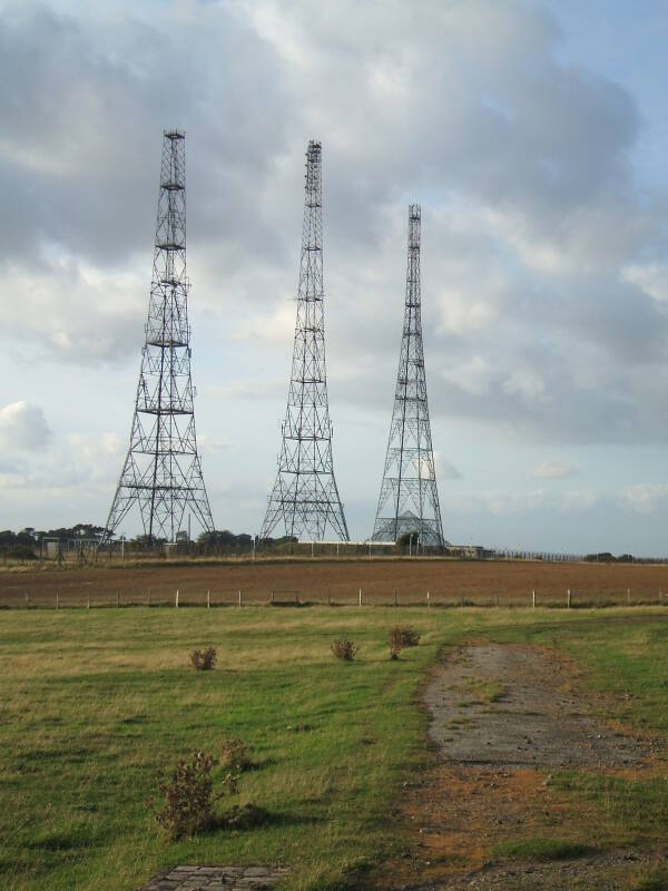 Chain Home WWII radar towers and remains of some runways.