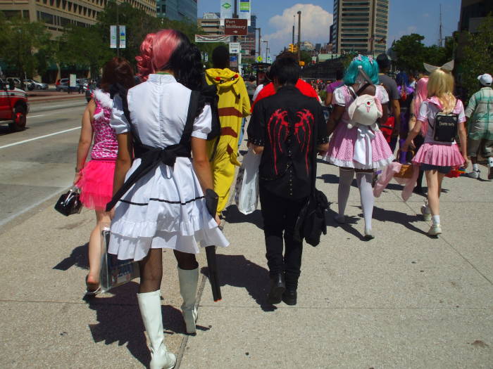 Pokemon and anime girls at Otakon anime and manga conference in Baltimore.