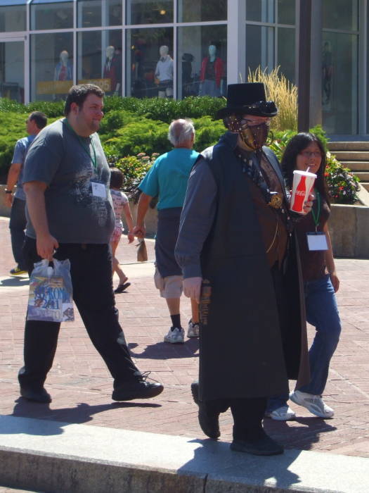 A steampunk guy at Otakon anime and manga conference in Baltimore