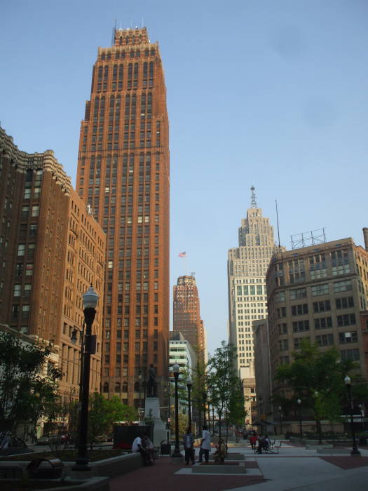 David Stott Building, Guardian Building, Penobscot Building, in downtown Detroit.