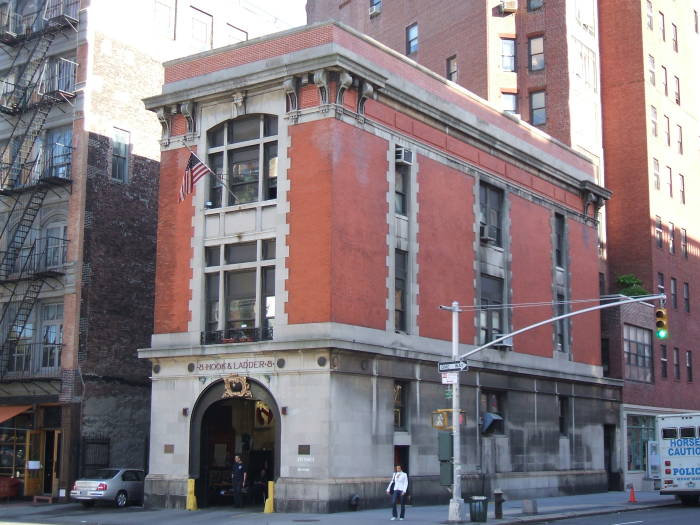 Ghostbusters headquarters in a current New York Fire Department station.