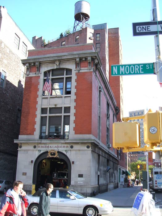 Ghostbusters headquarters in a current New York Fire Department station.