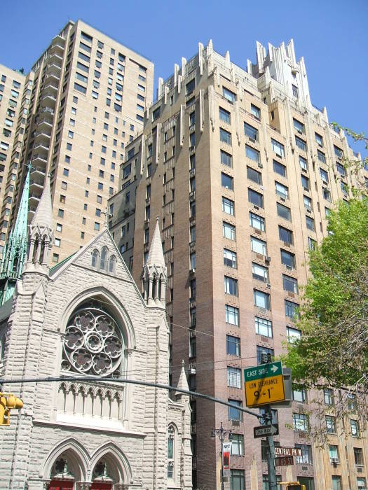 55 Central Park West and Holy Trinity Lutheran Church, as seen in the movie Ghostbusters.