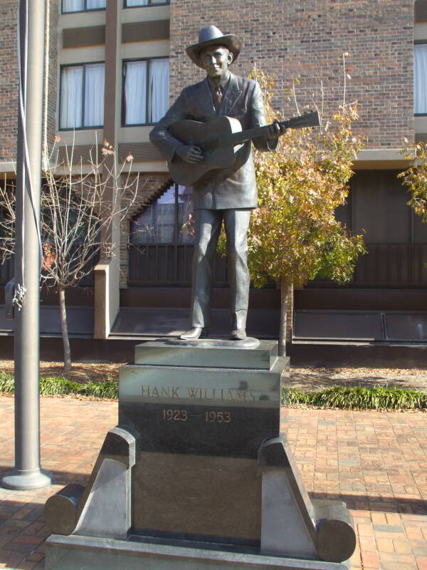Statue of Hank Williams in Montgomery, Alabama.
