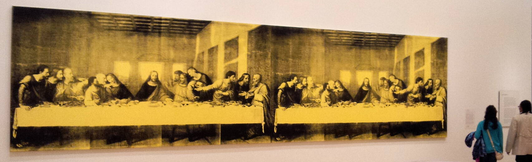 One of Andy Warhol's re-imaginings of Leonardo da Vinci's 'Last Supper'.