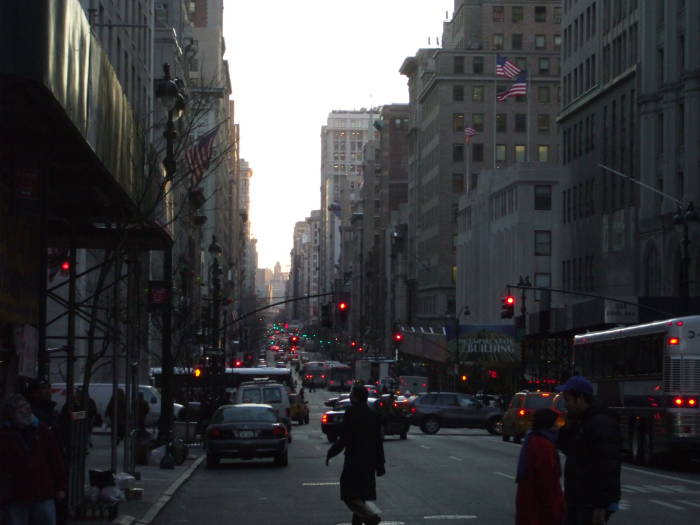 View south on 5th Avenue from 38th Street in New York.