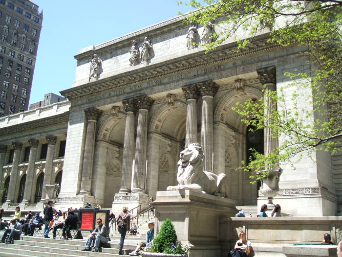 New York Public Library on 5th Avenue at 42nd Street.