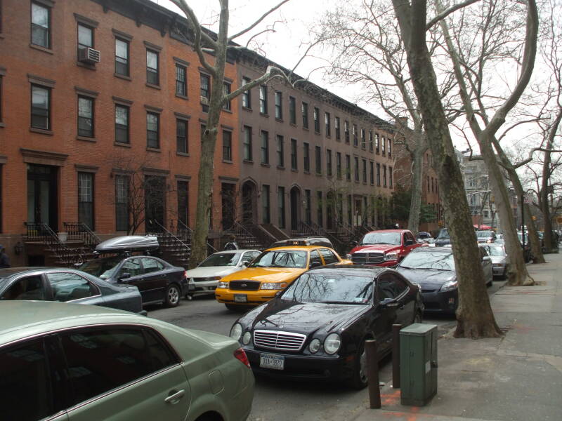 H.P. Lovecraft's home in Brooklyn, 169 Clinton Street, the southeast corner of Clinton and State.