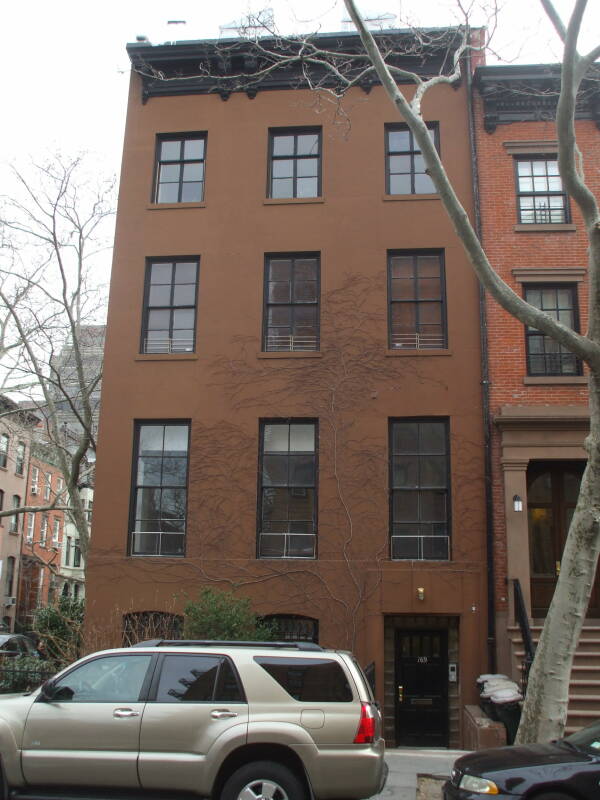 H.P. Lovecraft's home in Brooklyn, 169 Clinton Street, the southeast corner of Clinton and State.