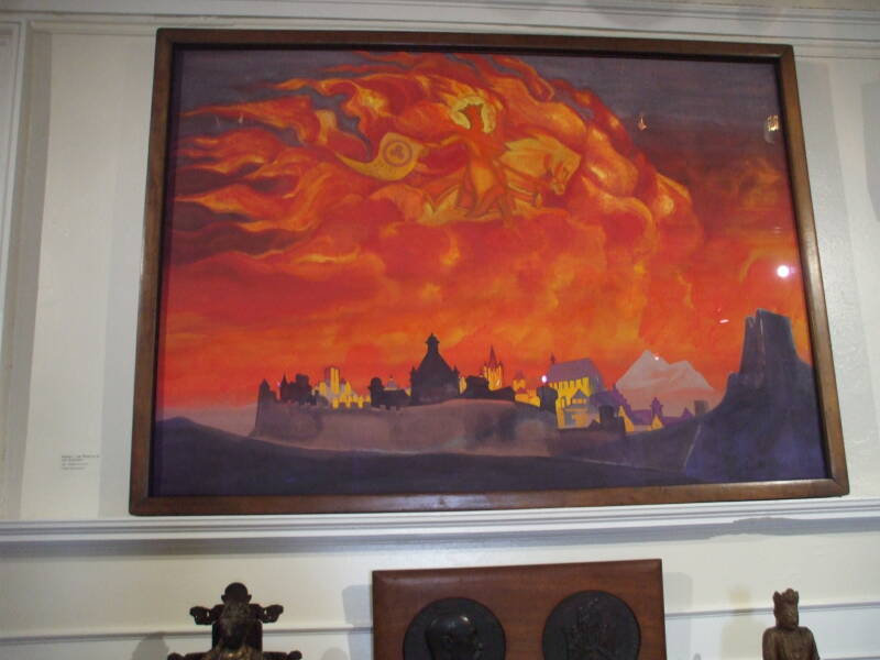 Russian mystic paintings by Nicholas Roerich. 'Sophia -- The Wisdom of the Almighty', 1932, tempera on canvas.