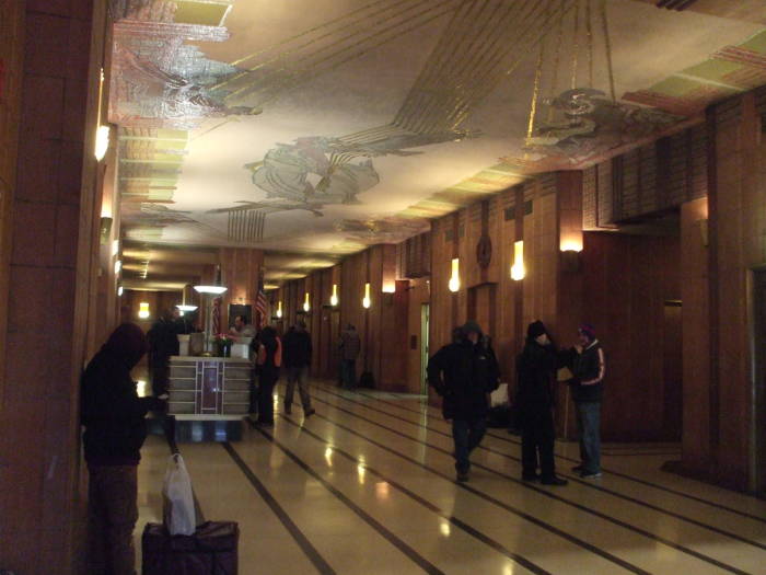 Interior of the CoreSite building at 32 Avenue of the Americas in Tribeca.