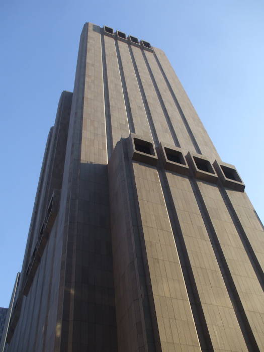 33 Thomas Street is a modern Brutalist structure in Tribeca.