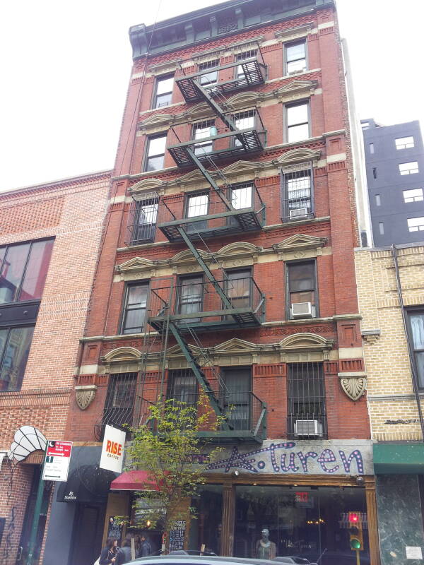 85 Stanton Street, near the remains of First Roumanian-American Congregation synagogue on the Lower East Side.