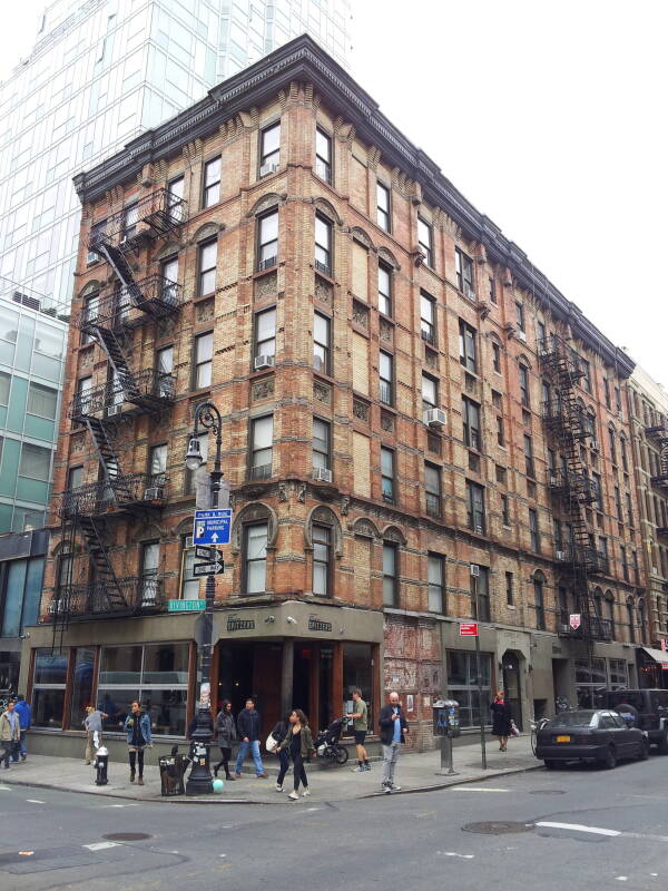 Esther Apartments at Ludlow Street and Rivington Street on the Lower East Side.