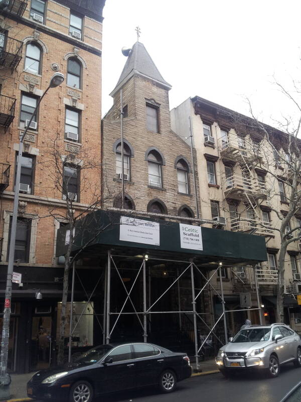 Russian Orthodox church on 7th Street between First Avenue and Avenue A on the Lower East Side.