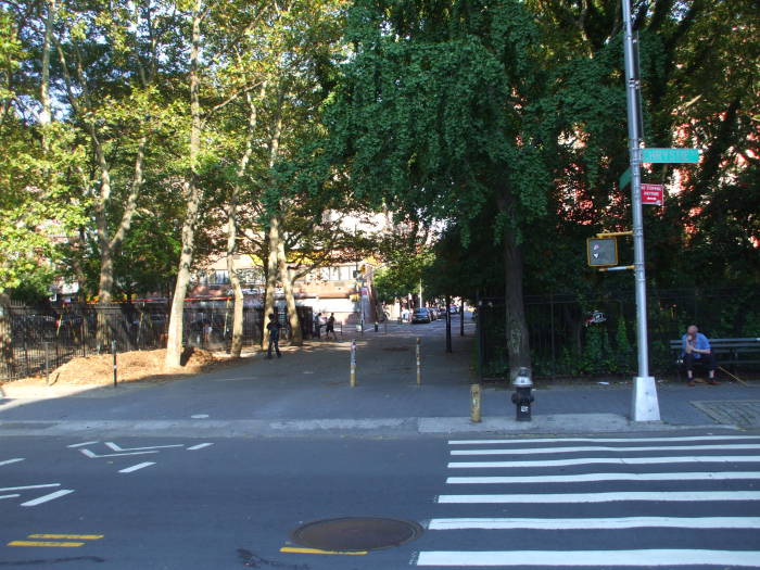 On Rivington Street crossing Chrystie Street.