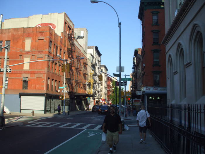 On Rivington Street crossing Suffolk.