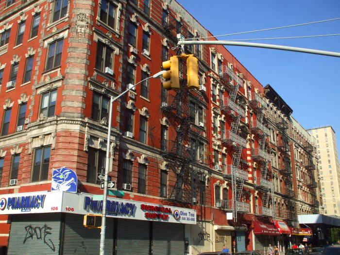 On Rivington Street crossing Ridge Street.