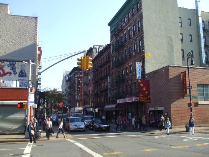 On Rivington Street looking east across Essex.