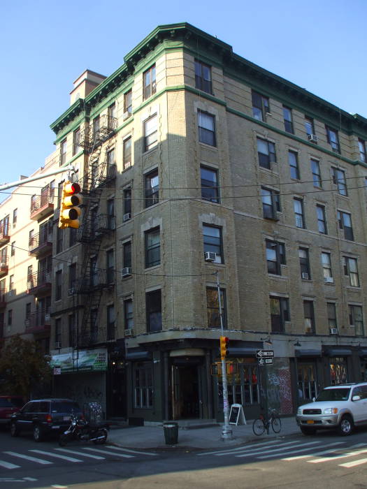 On Rivington Street crossing Allen, looking back.