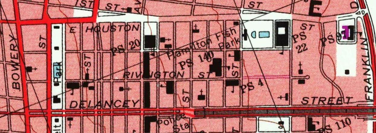 Map of the Lower East Side.