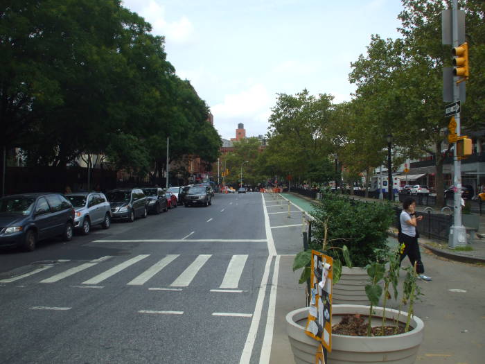 On Stanton Street looking north on Allen Street.