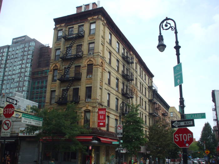 On Stanton Street crossing Orchard Street.