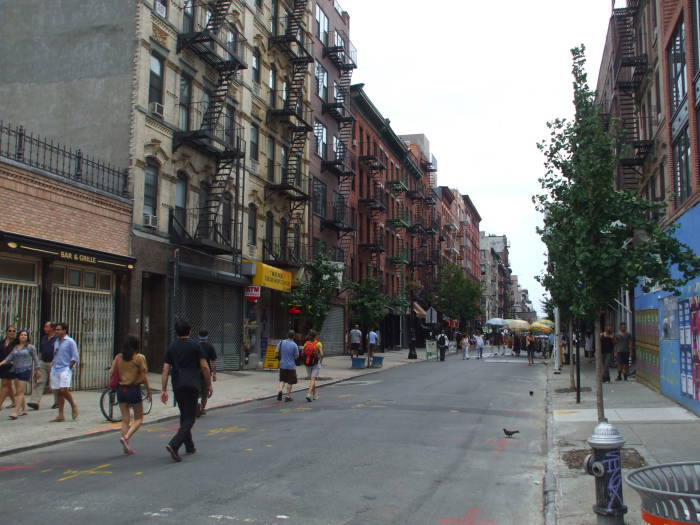 On Stanton Street looking south on Orchard Street.