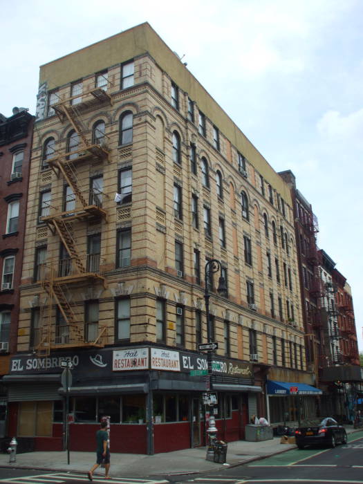 On Stanton Street crossing Ludlow Street.