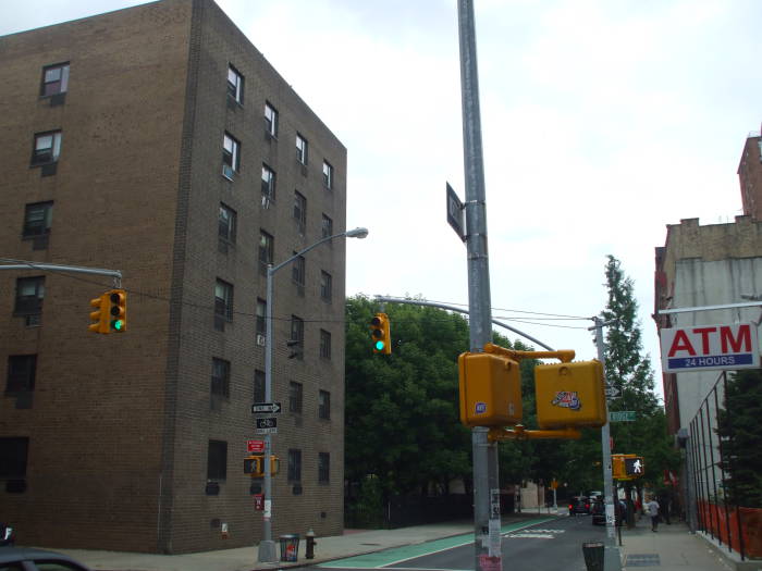 On Stanton Street crossing Ridge Street.