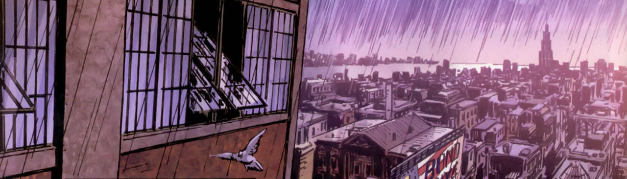 New York in the rain in a Marvel comic.