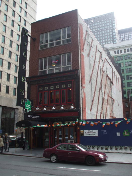 Exterior of McGee's bar in New York, model for MacLaren's bar in 'How I Met Your Mother'. Daytime view looking southeast across 55th Street.