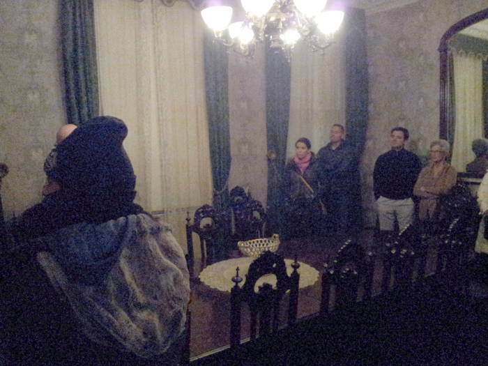 Dining room within Theodore Roosevelt's birthplace in New York.