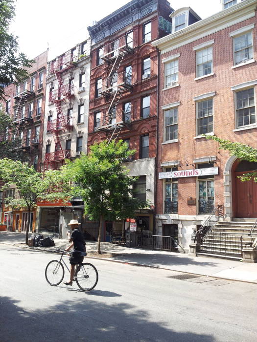 South side of St. Marks Place between Third Avenue and Second Avenue in the East Village.