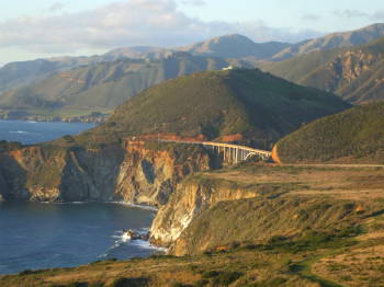 Bixby Creek Bridge on the Pacific Coast Highway in Big Sur south of San Francisco.