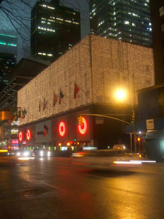 Christmas lights in New York.