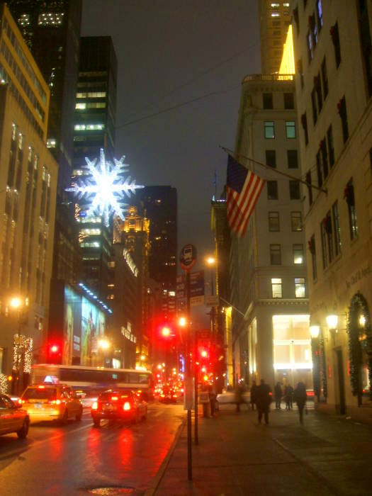 Christmas lights in New York.