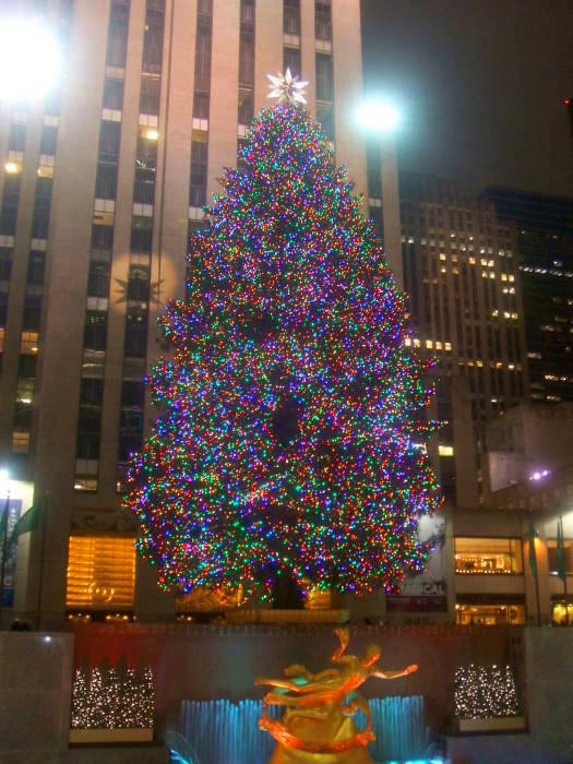 Christmas lights in New York.