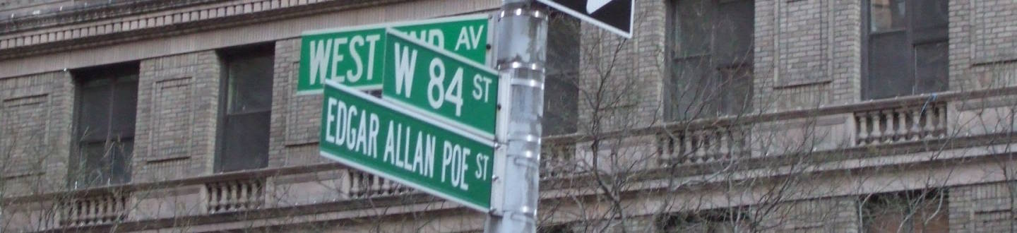 Street Sign at 84th St (Edgar Allan Poe Street) and Broadway, New York.