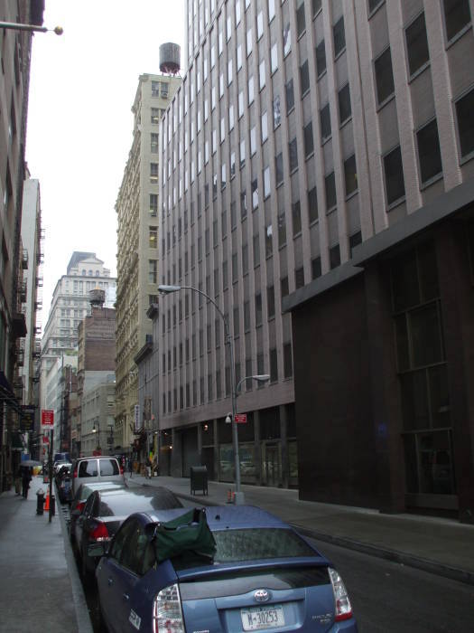 Site of Edgar Allan Poe's home at #4 Ann Street.