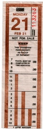 San Francisco Muni ticket.