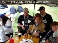 Video of the Broilermaker Special grill, the shot table, and Hail Purdue.