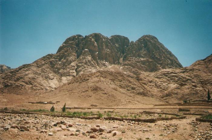 Mount Sinai as seen from near the village of Al Milga.