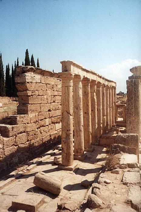 Latrines along the main avenue of Hierapolis.